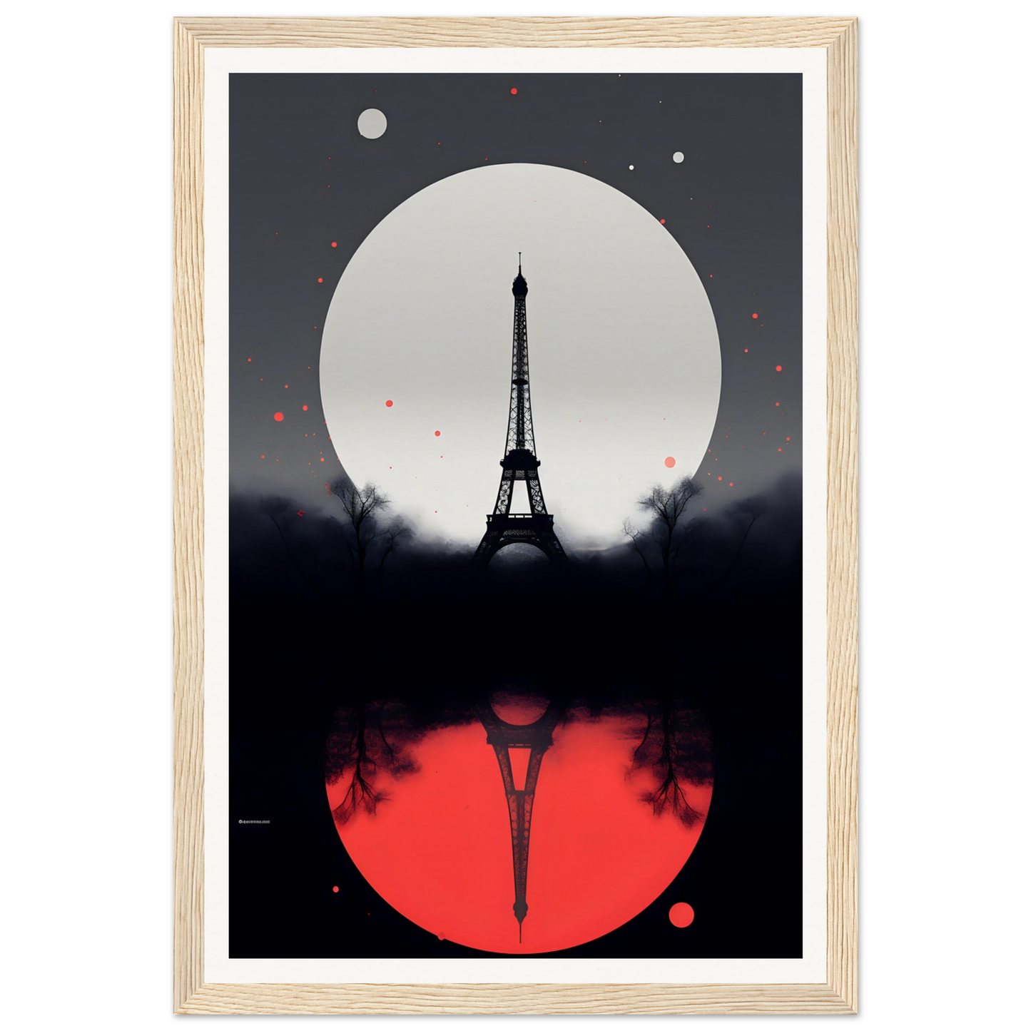 A poster with the eiff tower in paris, france