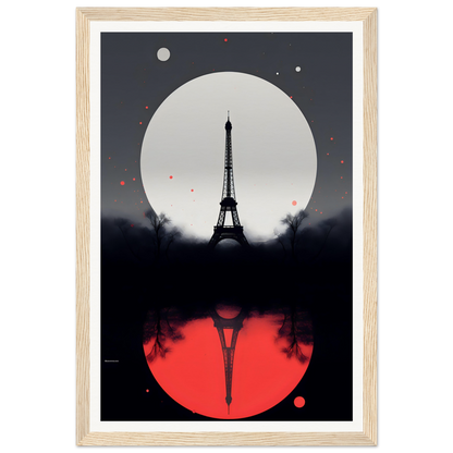 A poster with the eiff tower in paris, france