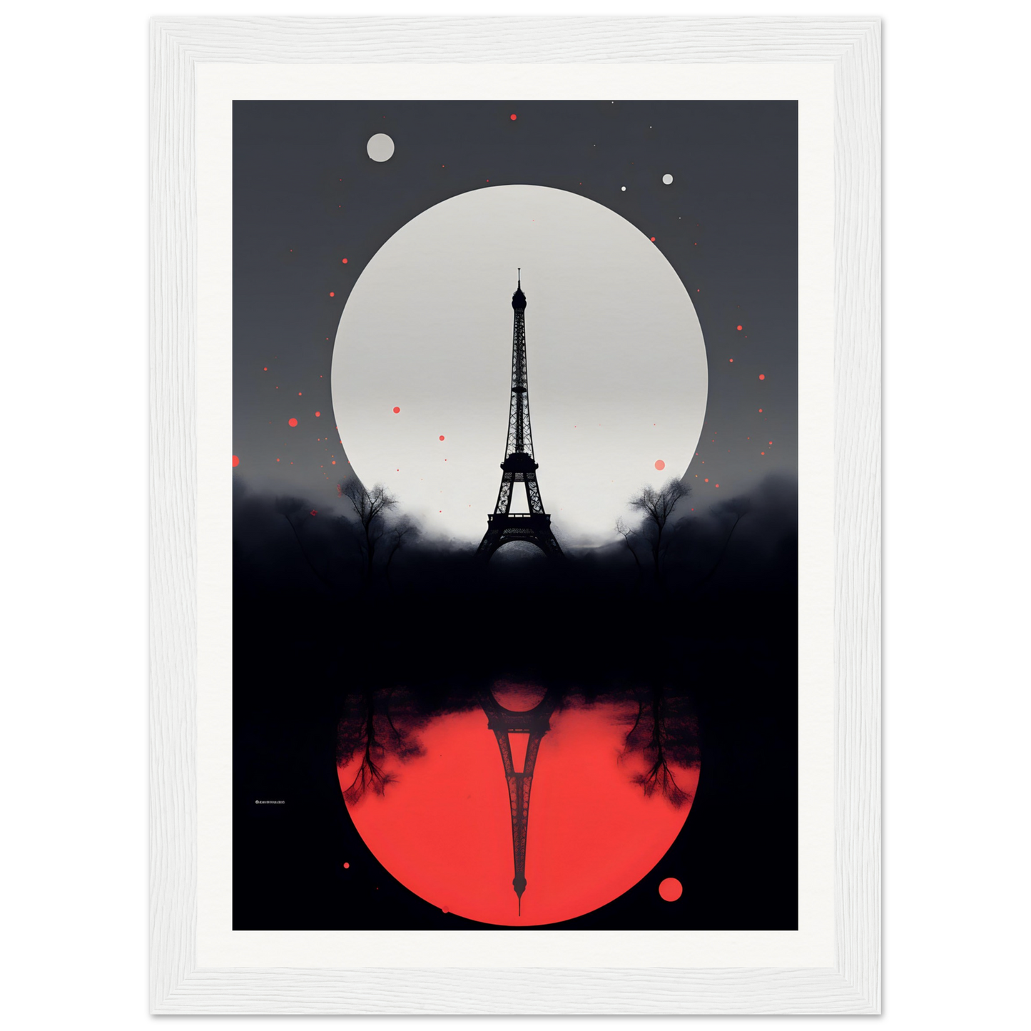 A poster with the eiff tower in paris, france