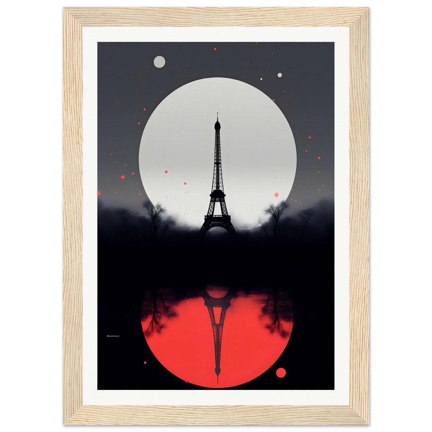 A poster with the eiff tower in paris, france