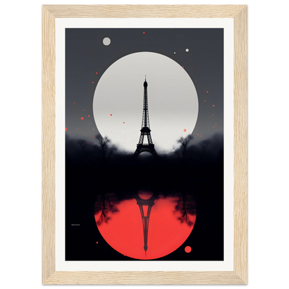 A poster with the eiff tower in paris, france