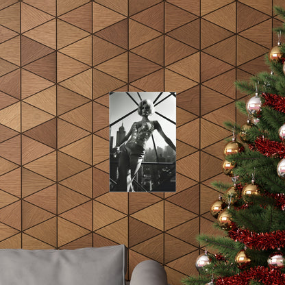 A christmas tree with a picture of a man on it