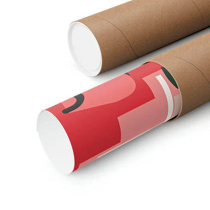 Two rolls of toilet paper with a red and white tube