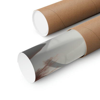 Two rolls of brown paper with a white background