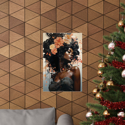 A christmas tree with a picture of a woman