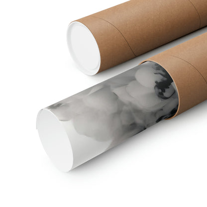 Cigarette with visible smoke inside a partially transparent paper tube.