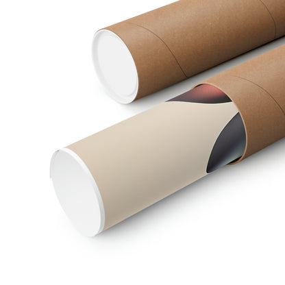 Two rolls of brown paper with a white background