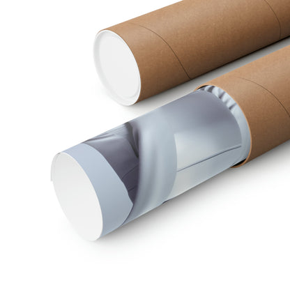 Two rolls of brown paper with a white background