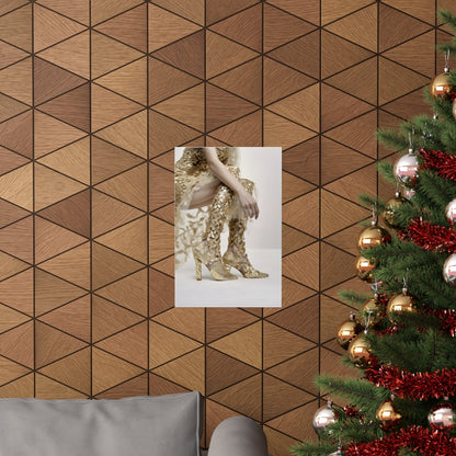 A christmas tree with a picture of a woman