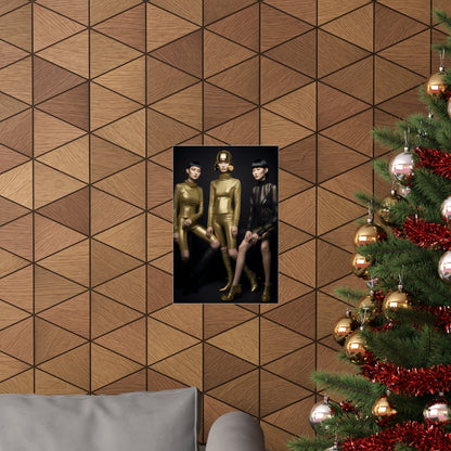 A christmas tree with a picture of a woman