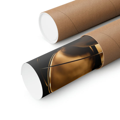 Two rolls of brown paper with a gold foil foil on them