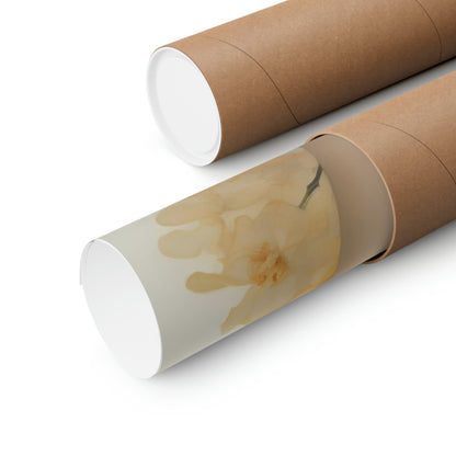 Two rolls of brown paper with a white lid