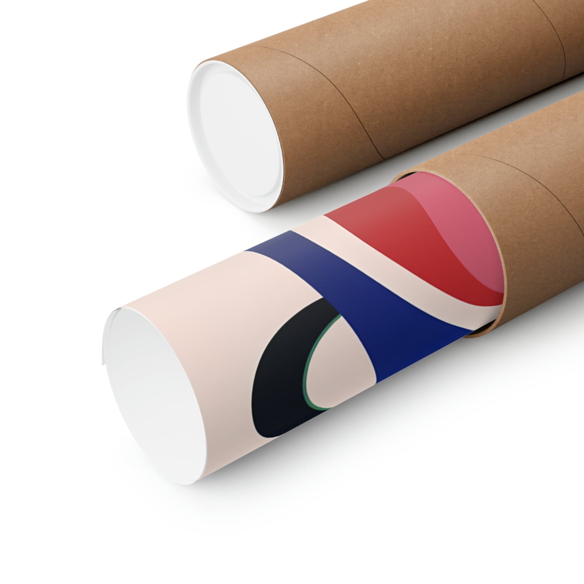 Two rolls of toilet paper with a red, white and blue design