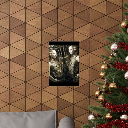 A christmas tree with a picture of a man