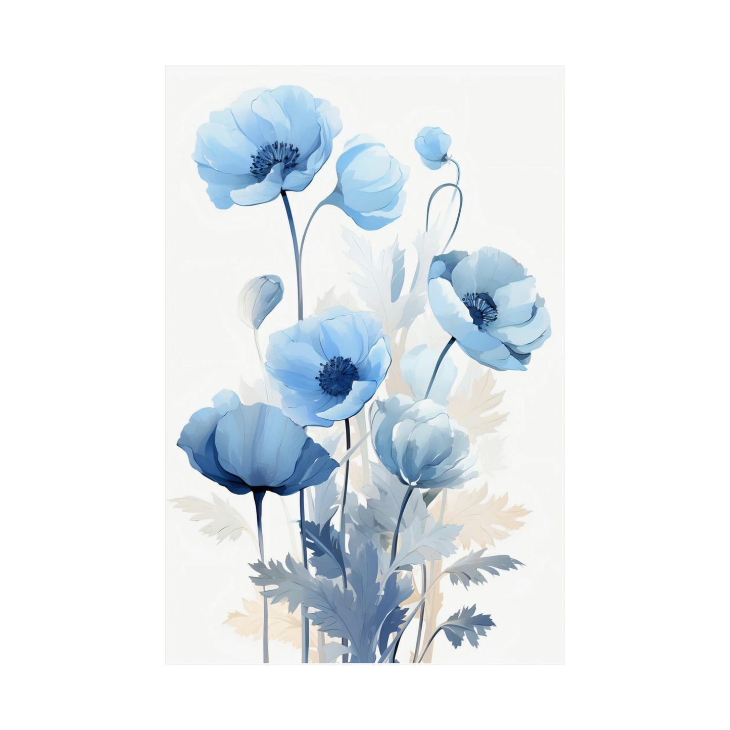 A blue flower with white background