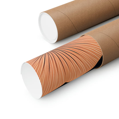 Two brown paper rolls with a white top and a brown bottom