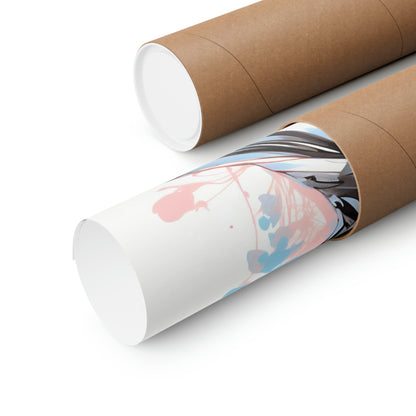 Two rolls of brown paper with a white background