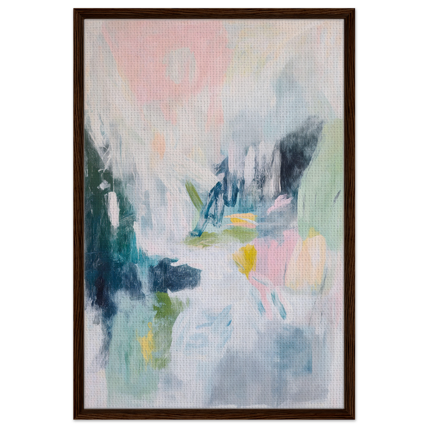 Abstract painting in soft pastel colors framed, ideal for Prism Dreamscape room decor