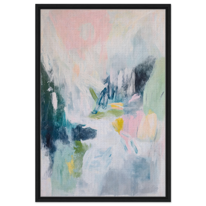 Abstract painting in soft pastels, framed, perfect for Prism Dreamscape room decor