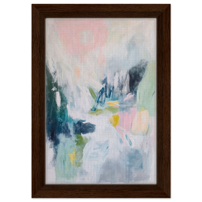 Abstract painting in soft pastels and gestural brushstrokes for Prism Dreamscape Gestures decor