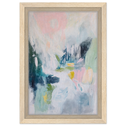 Abstract painting in soft pastels with subtle brushstrokes, ideal for Prism Dreamscape room decor