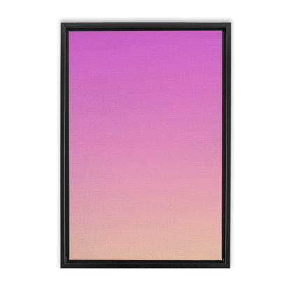 Framed gradient artwork transitioning from purple to peach.