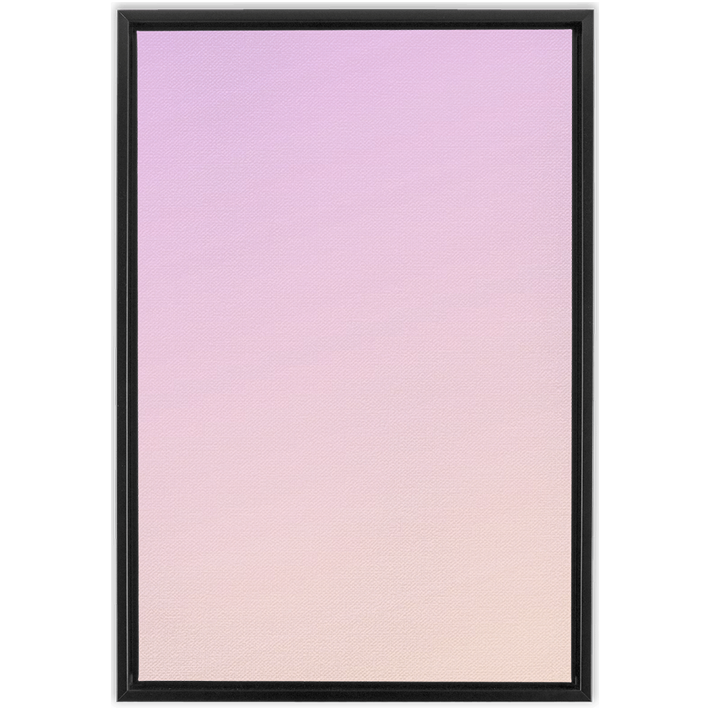 Framed gradient background transitioning from light purple to pale pink.