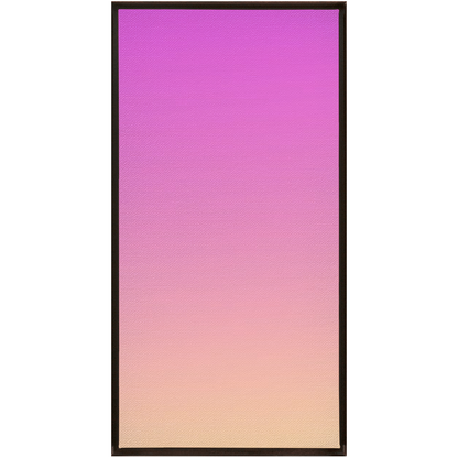 Framed gradient artwork transitioning from purple to pink to yellow.