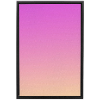 Framed gradient artwork transitioning from vibrant pink to soft peach.