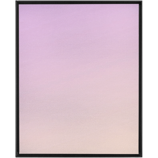 A purple and white painting on a white background