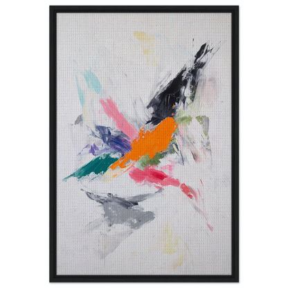 Abstract painting with colorful brushstrokes, ideal for Radiant Chaos Harmony room decor