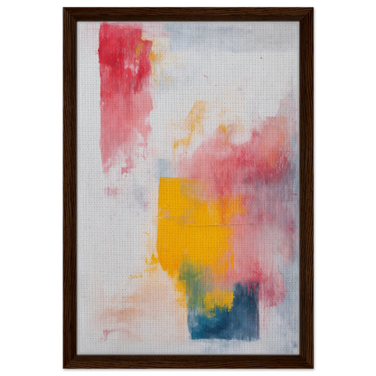 Abstract painting Rapture Between Hues in vibrant colors, framed canvas print for Shopify Planet