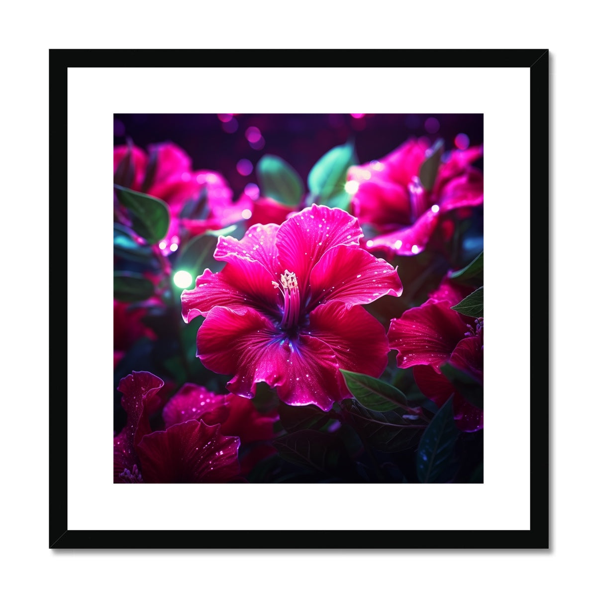 A red flower with water droplets on it