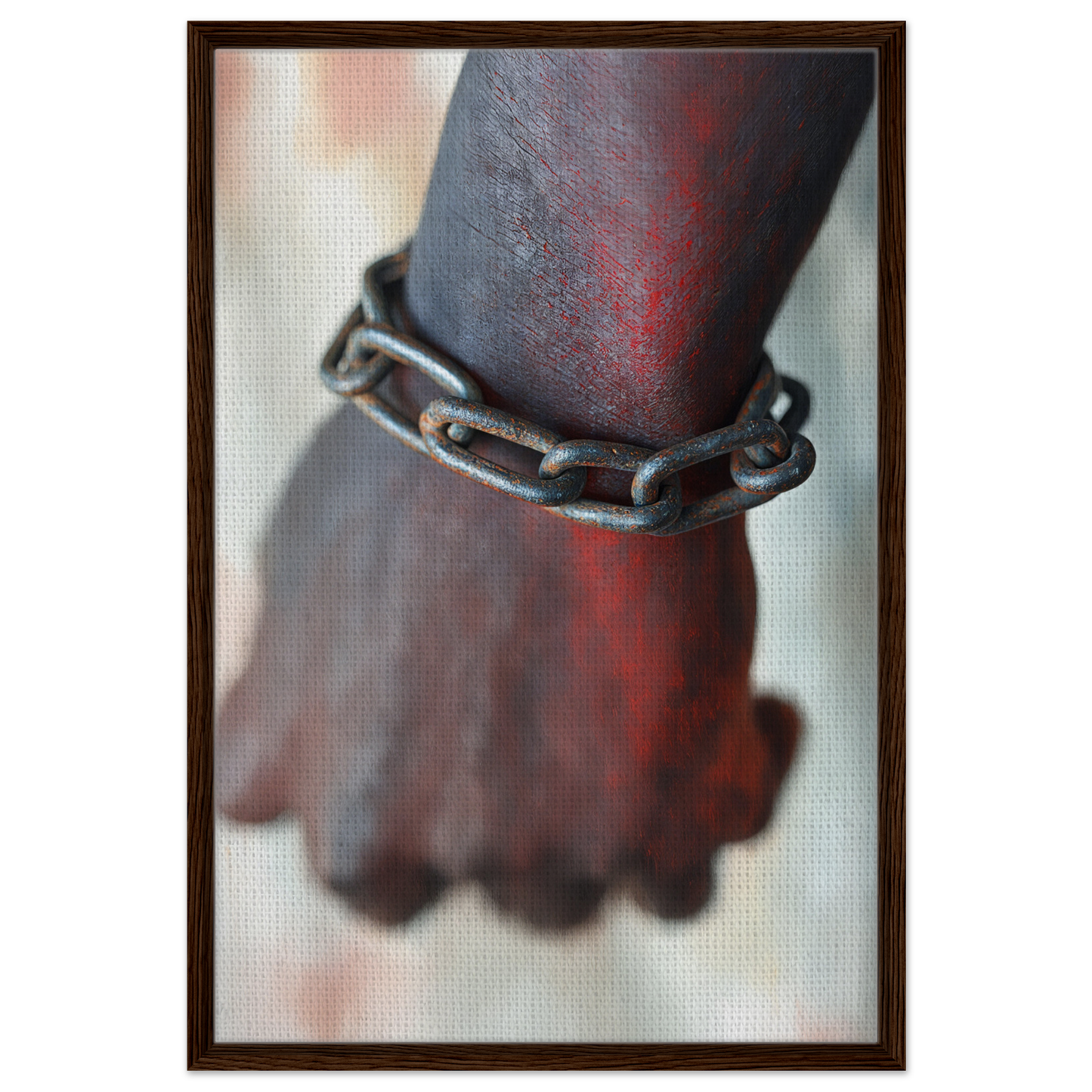 Metal chain bracelet on a dark-skinned wrist from Rustbound Reverie collection