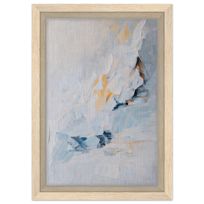 Abstract painting in soft blue and gold tones for Serene Boundless Voyage room decor