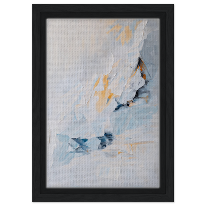 Abstract painting in soft blue, white, and gold hues for Serene Boundless Voyage room decor