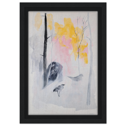 Abstract painting in soft pastels framed, ideal for Serene Dream Forest room decor