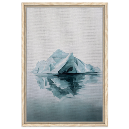 Iceberg reflected in calm water, enhancing Silent Ocean Heartbeat room decor