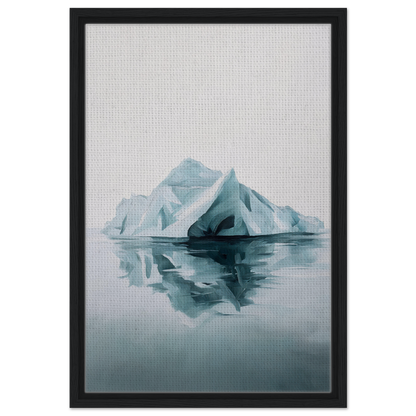 Iceberg reflection in calm water, showcasing Silent Ocean Heartbeat room decor