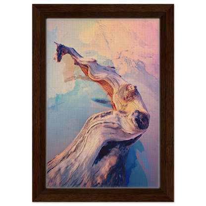 Abstract painting of a horse in vibrant colors from Skywood Surreal Haiku, framed canvas print