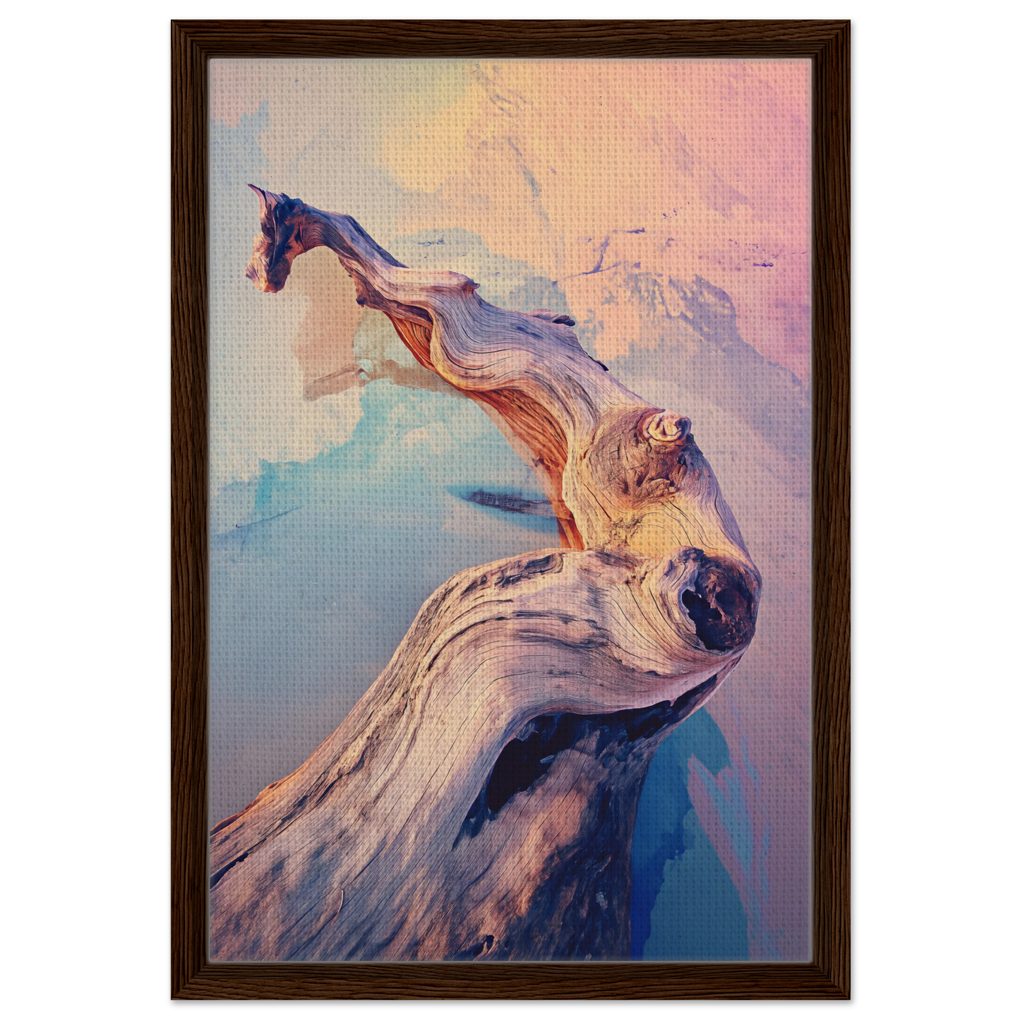 Abstract painting of an ethereal horse-like figure in pastel colors for Skywood Surreal Haiku