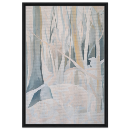 Abstract painting of ethereal tree forms, complementing Snowed Forest Dreams canvas