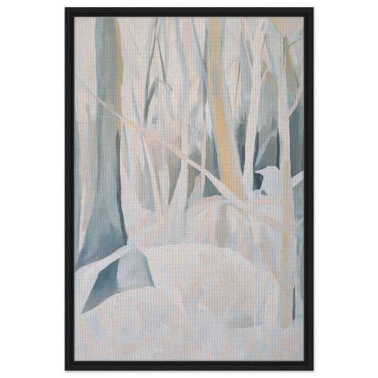 Abstract painting of ethereal tree forms, complementing Snowed Forest Dreams canvas