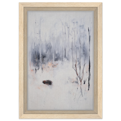 Framed canvas print of Spiritual Snow Waltz featuring an abstract winter landscape