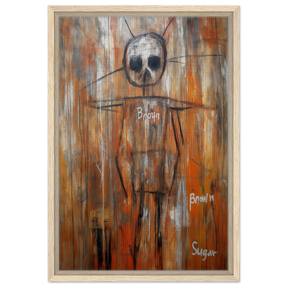 Skeletal figure in abstract style for Sugar Skull Reverie canvas wall art decor