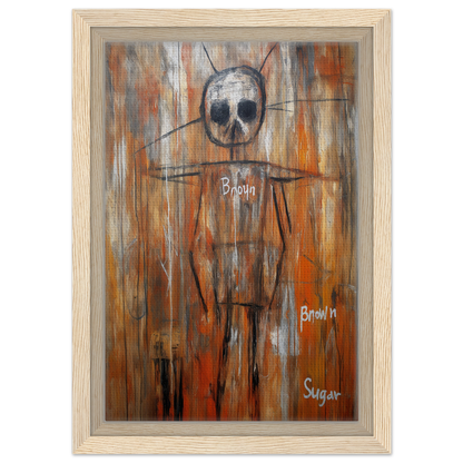 Skeletal figure in abstract style for Sugar Skull Reverie canvas wall art room decor