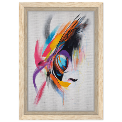 Abstract painting ’Sun Swirl Symbiosis’ features vibrant brushstrokes for elegant room decor