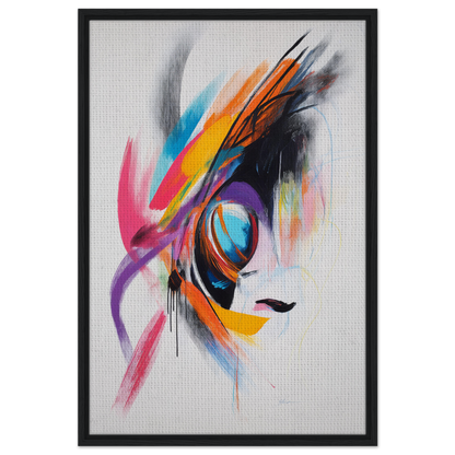 Vibrant Abstract Painting of Sun Swirl Symbiosis for Stylish Room Decor