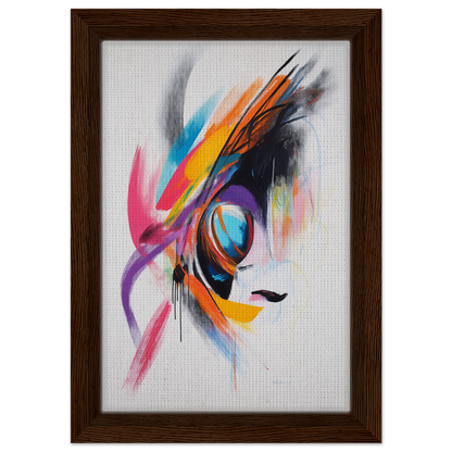 Abstract painting depicting vibrant brushstrokes for Sun Swirl Symbiosis room decor