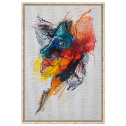 Vibrant abstract portrait of colorful brushstrokes for Swirling Color Symphony room decor